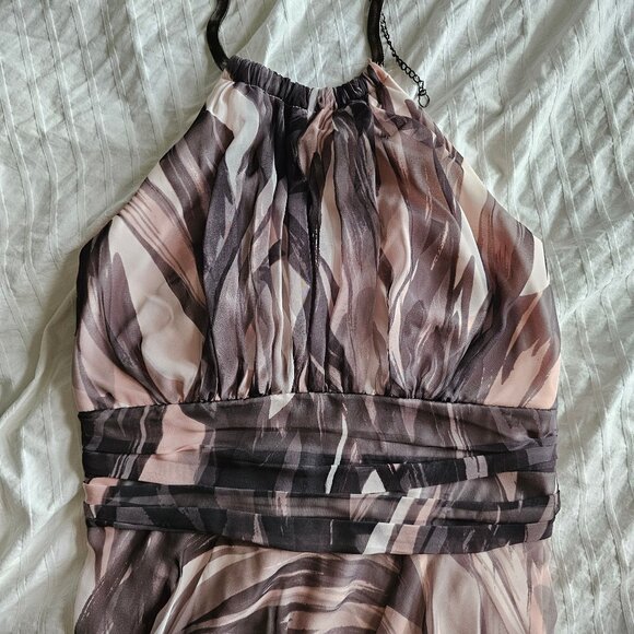 Le Chateau Halter Neck Dress - 2014 - LDD98138 - Pink/White/Black - Sz XS - Picture 7 of 15